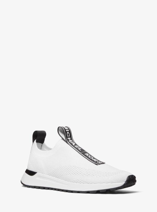 Damske Tenisky Michael Kors Bodie Logo Tape Mesh Slip-On Biele - Topanky Michael Kors Obchod | MKSWV-4603